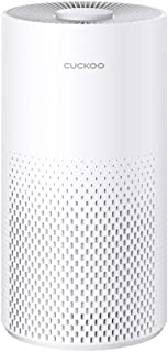 Cuckoo CAC-I0510FW Air Purifier 3-in-1 Filtration: Pre-Filter, True HEPA+ (H13), Carbon, 3 LED lite Air Quality Indicator, Eliminates Allergens, Smoke, Dust, Odor, and Dander