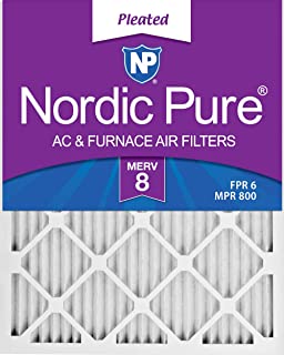 Nordic Pure 14x25x1 MERV 8 Pleated AC Furnace Air Filters 6 Pack