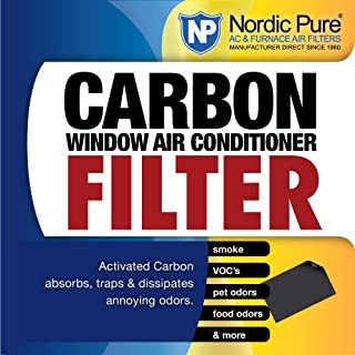 Roll over image to zoom in   Nordic Pure Carbon Window AC Unit Filter 14x48 Cut to Fit Sheet by Nordic Pure