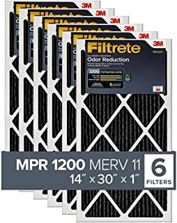 Filtrete 14x30x1, AC Furnace Air Filter, MPR 1200, Allergen Defense Odor Reduction, 6-Pack (exact dimensions 13.81 x 29.81 x 0.81)