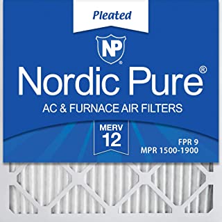 Nordic Pure 10x10x1 Exact MERV 12 Pleated AC Furnace Air Filters 3 Pack