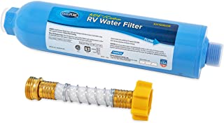 Camco 40043 TastePure RV/Marine Water Filter with Flexible Hose Protector | Protects Against Bacteria | Reduces Bad Taste, Odors, Chlorine and Sediment in Drinking Water