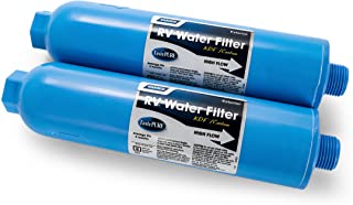Camco 40045 TastePURE Inline RV Water Filter, Greatly Reduces Bad Taste, Odors, Chlorine and Sediment in Drinking Water (2 Pack)