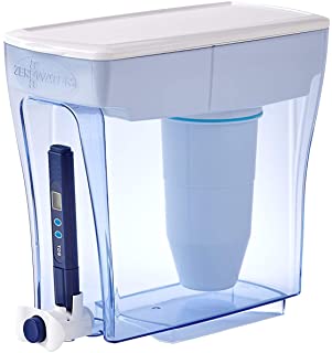 ZeroWater 20 Cup Ready-Pour Dispenser Water Filter Pitcher, clear
