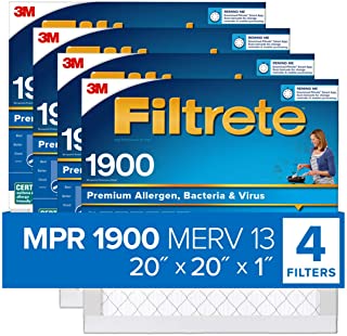 Filtrete UA02-4PK 20x20x1, AC Furnace Air Filter, MPR 1900, Healthy Living Ultimate Allergen, 4-Pack