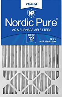 Nordic Pure 16x25x5 MERV 12 Honeywell/Lennox AC Furnace Air Filters 2 Pack