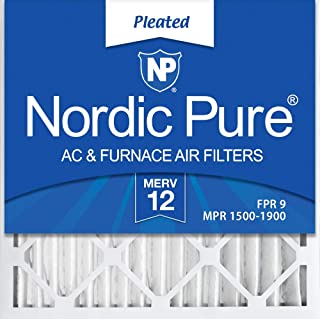 Nordic Pure 20x20x2 MERV 12 Pleated AC Furnace Air Filters 3 Pack