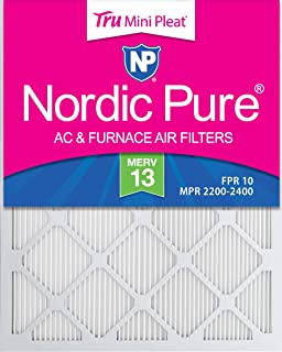 Nordic Pure 17_1/2x23_1/2x1 MERV 13 Tru Mini Pleat AC Furnace Air Filters 4 Pack