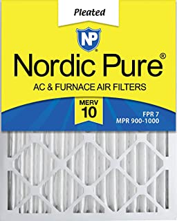 Nordic Pure 20x35x2 MERV 10 Pleated AC Furnace Air Filters 3 Pack