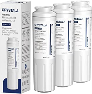 Crystala Filters UKF8001 Water Filter Compatible with Whirlpool 4396395, Filter 4, Maytag UKF8001, EDR4RXD1, UKF8001AXX, UKF8001P, Puriclean II, PH21500 Refrigerator Water Filter (3 Pack)