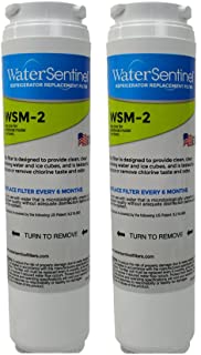 WaterSentinel WSM-2 Refrigerator Water Filter Replacement for Drinking Water Filtration, Fits Maytag, Whirlpool Refrigerator Water Filter 4 (2-Pack), Carbon Block
