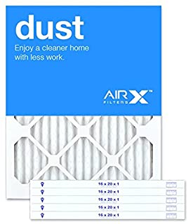 AIRx DUST 16x20x1 MERV 8 Pleated Air Filter - Made in the USA - Box of 6